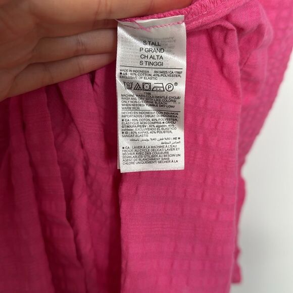 Old Navy Fit & Flare Tiered Seersucker All-Day Maxi Dress Small Tall - Picture 6 of 10